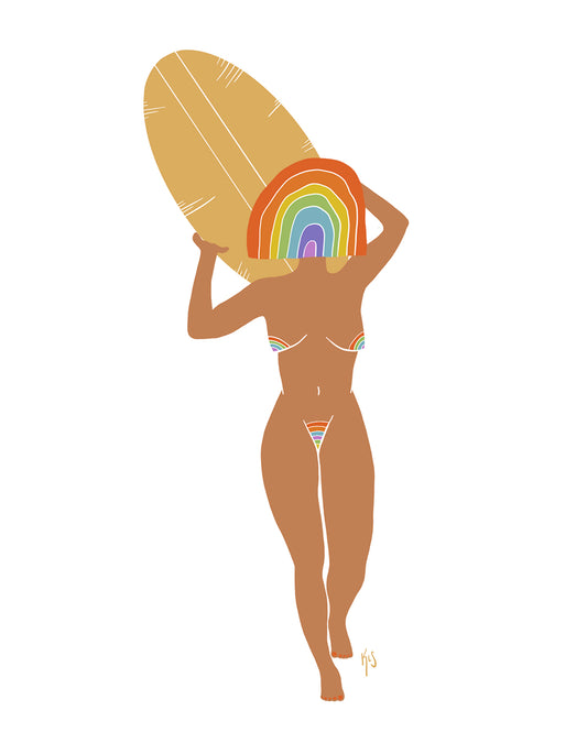 Surfin' Rainbow Gal